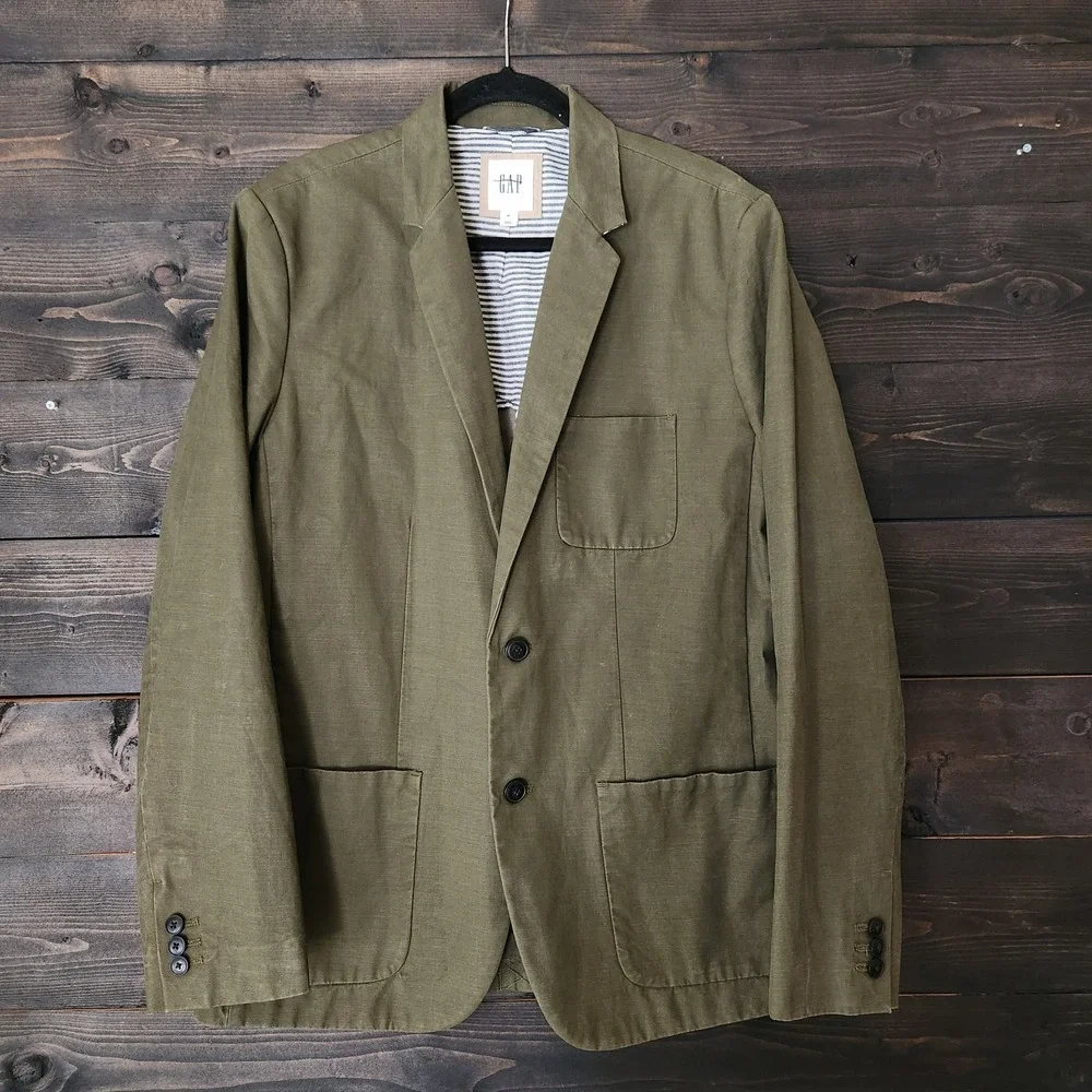 GAP Men's M Jacket Unstructured Utility Workwear Sports Coat‎ Blazer NWOT